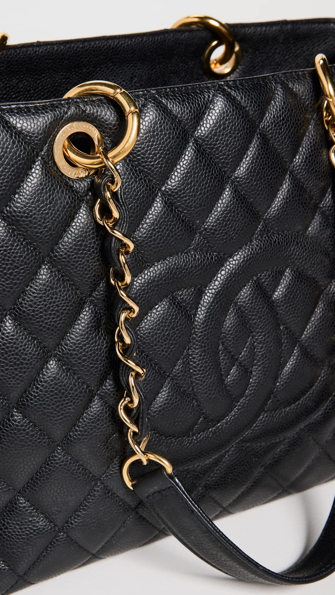 CHANEL Women's Pre-Loved Grand Shopping Tote Caviar
