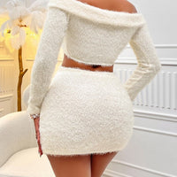 Vanilla Off Shoulder Skirt Set