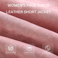 Cookies Women Faux Leather Suede Jacket Moto Biker Coat