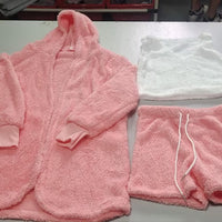 Long Sleeve Crop Tank Top And Drawstring Shorts Pajama Set