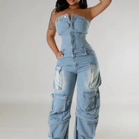 Ana Denim Romper