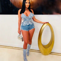 Desert Butterfly Two Piece Denim Set