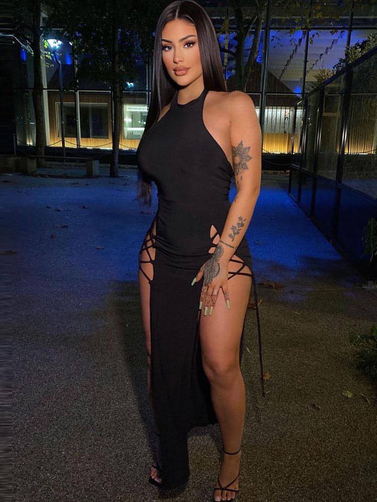 Call Me Up Black Party Dress