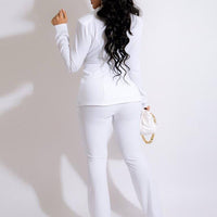 Wrap Me Today Blazer Pants Set