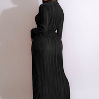 Raspberry Slit Maxi Dress
