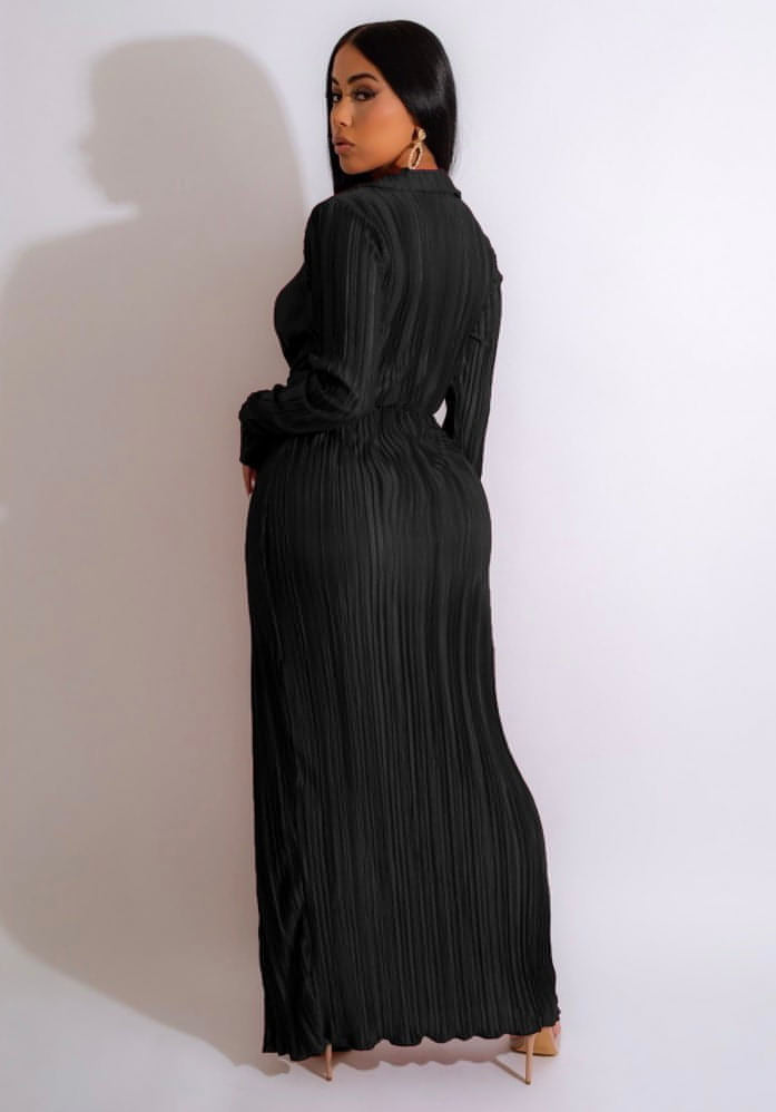 Raspberry Slit Maxi Dress