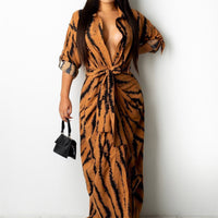 Gotcha Maxi Animal Print Maxi Dress