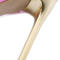 Chained Lock Pointed Heel Sandal