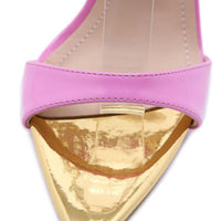 Chained Lock Pointed Heel Sandal