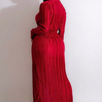 Raspberry Slit Maxi Dress